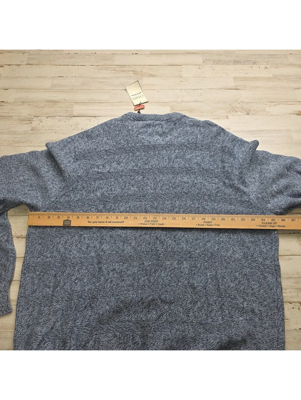 NWT Chaps Crewneck Sweater Men's 2XLT Big Tall 100% Cotton - Heathered Blue